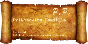 Prikosovits Paméla névjegykártya